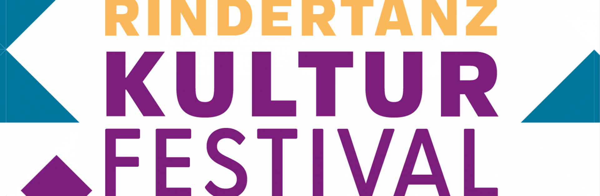 Die Textmarke des RindertanzKulturFestivals in gelb, lila und türkis. - &copy; Trier Tourismus und Marketing